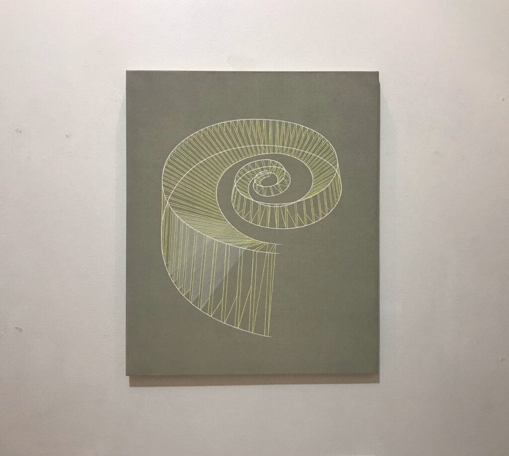 中田由絵 キャンバスアート Mushrooms#8 うぶかた” 中田由絵展 L gallery（名古屋）で2021年11月13日-12月5日に