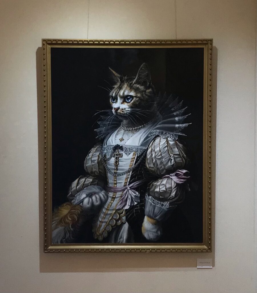 絵画 ねこ貴族 猫 仔猫 岡田昌也 アクリル画