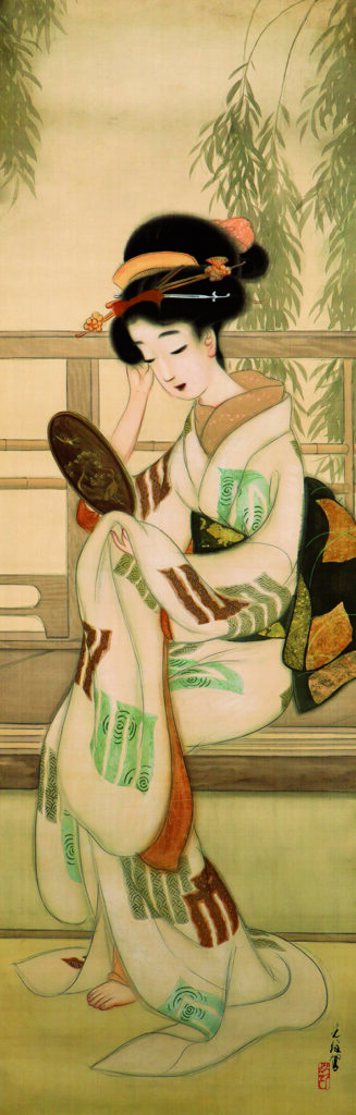 雪峨銘 日本画 美人画 原画 絵画 芸術 美術 額装 人物画 アート 美術品 2025超人気 雪峨銘 アート 人物画 額装 美術 芸術 絵画 原画